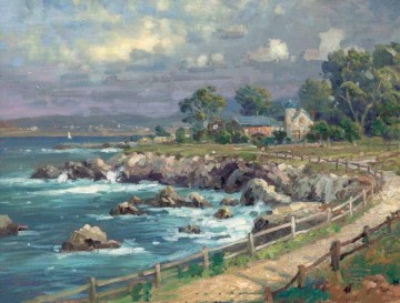 Seaside Village Thomas Kinkade Oil Paintings